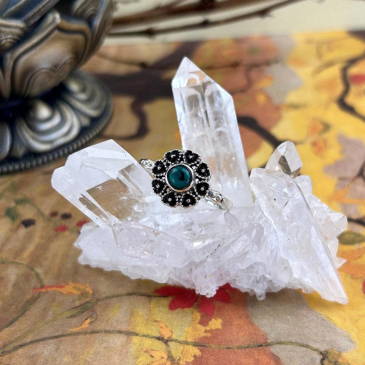 Turquoise Flower Ring
