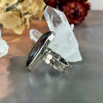 Battered Silver Mixed Stone Ring