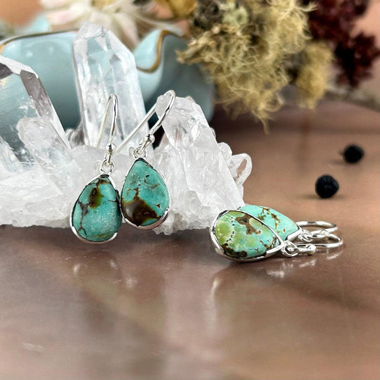 Turquoise Teardrop Drop Earrings