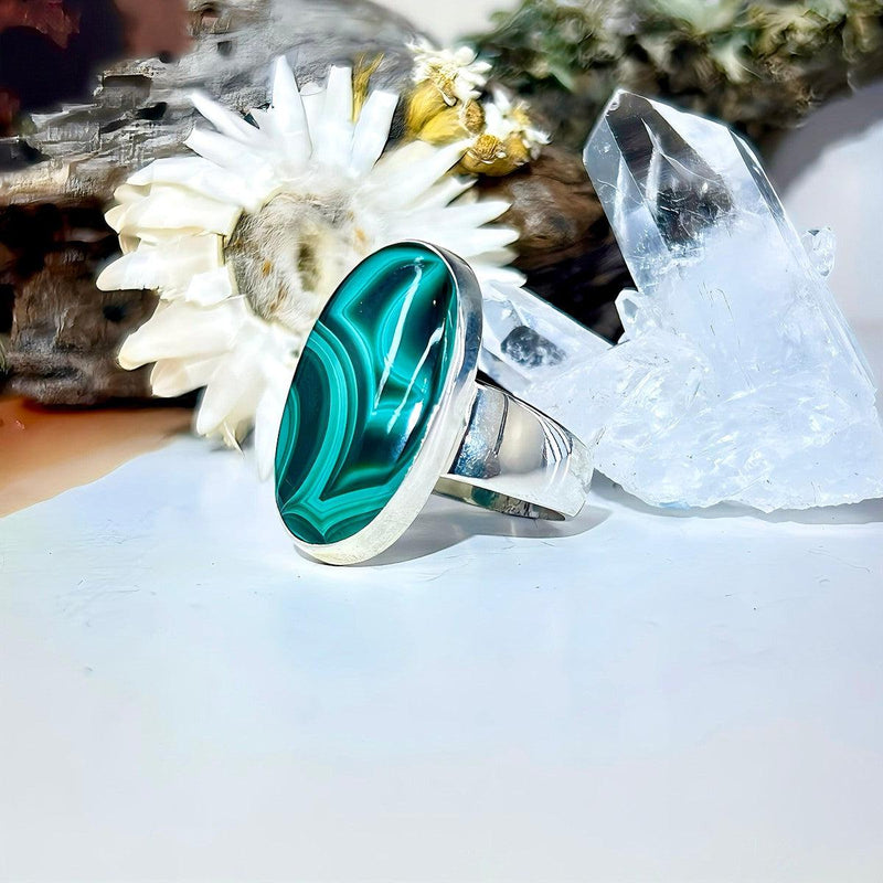 Malachite Oval Ring