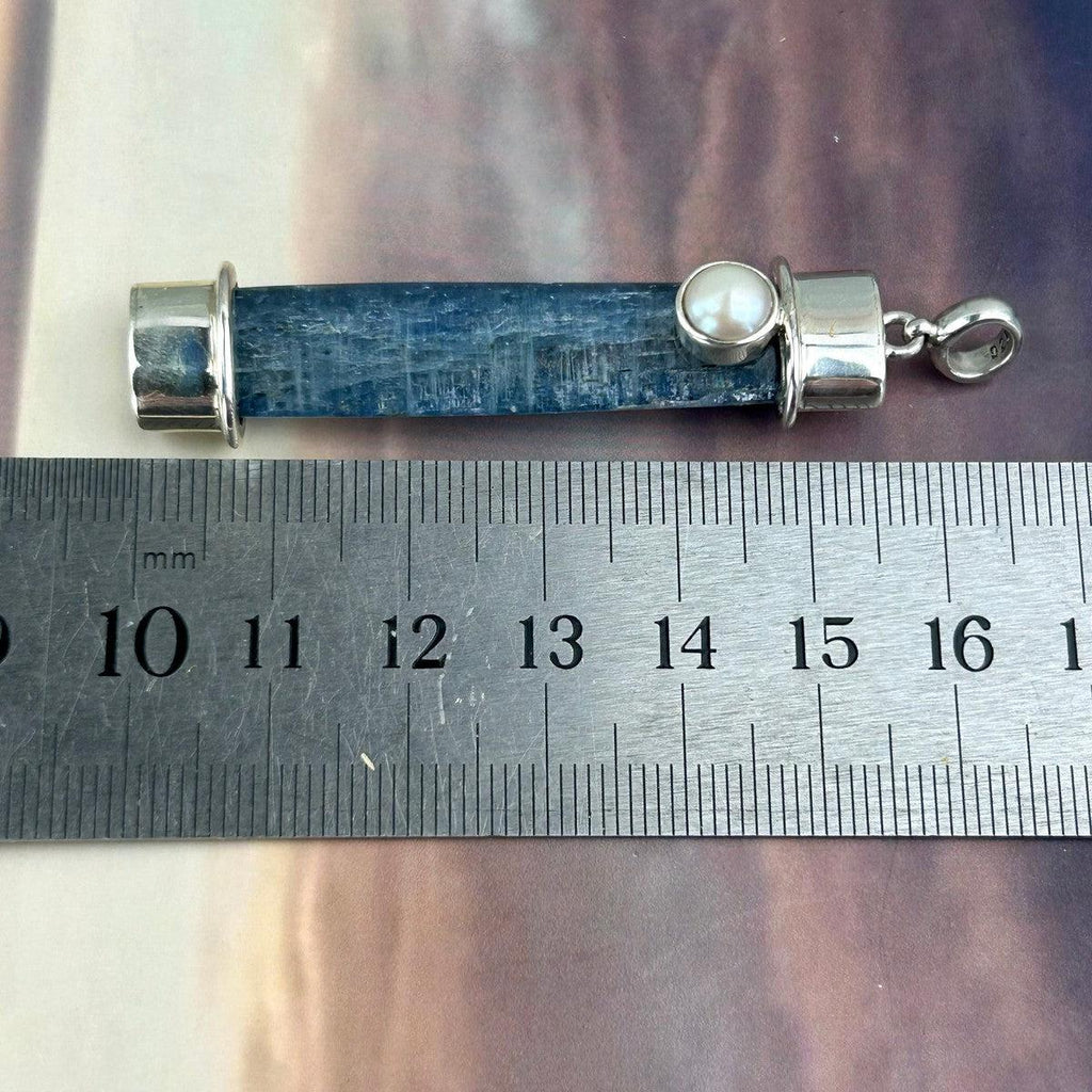 Blue Crystal Sterling Silver Pendant