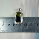 Smokey Lemon Quartz with Phantom Inclusions Rectangle Ornate Pendants