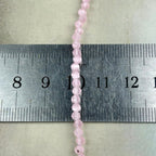 Rose Quartz Faceted 2-3mm Bead Necklace
