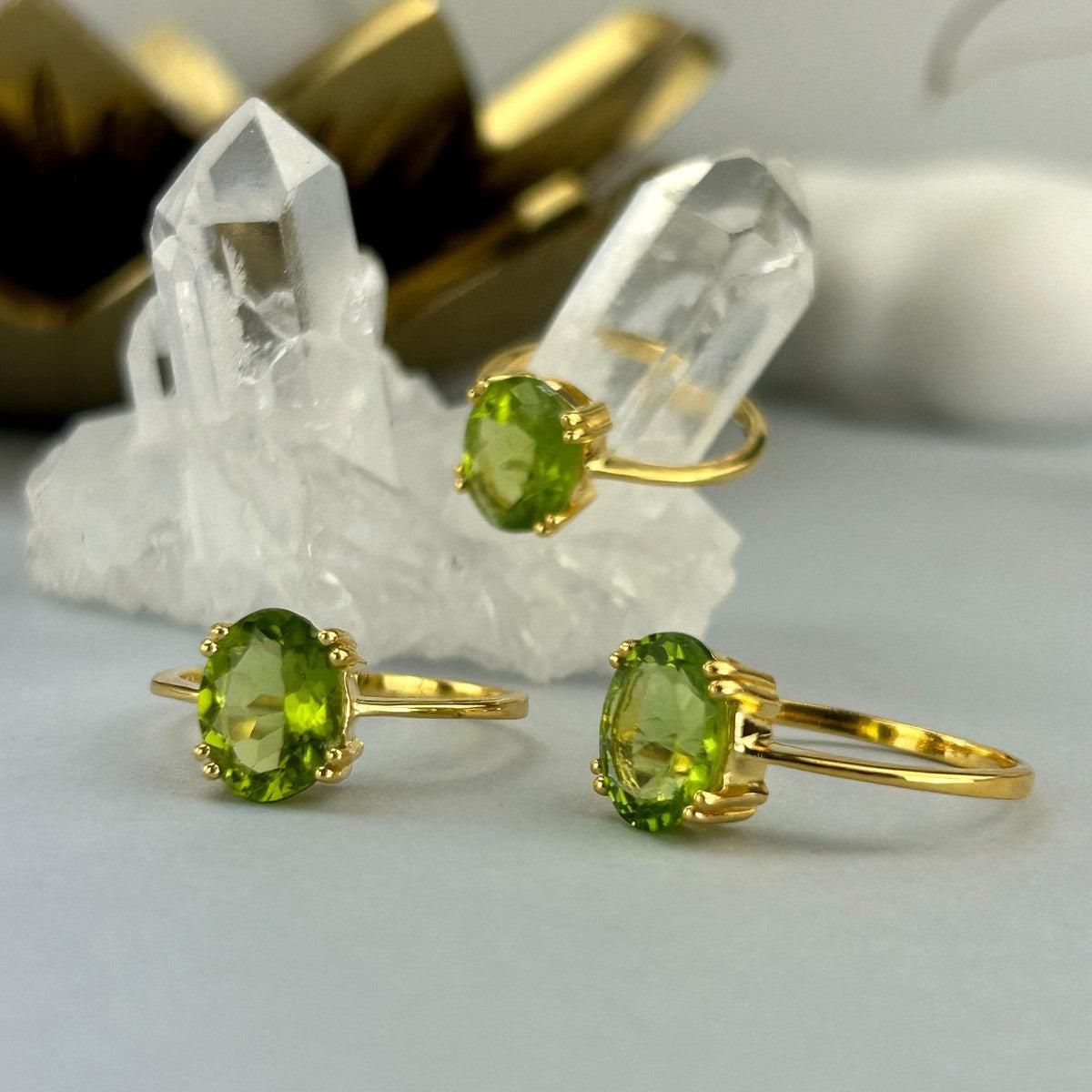 Peridot Gold Ring