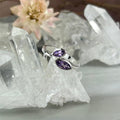 Amethyst Crystal Leaf Ring