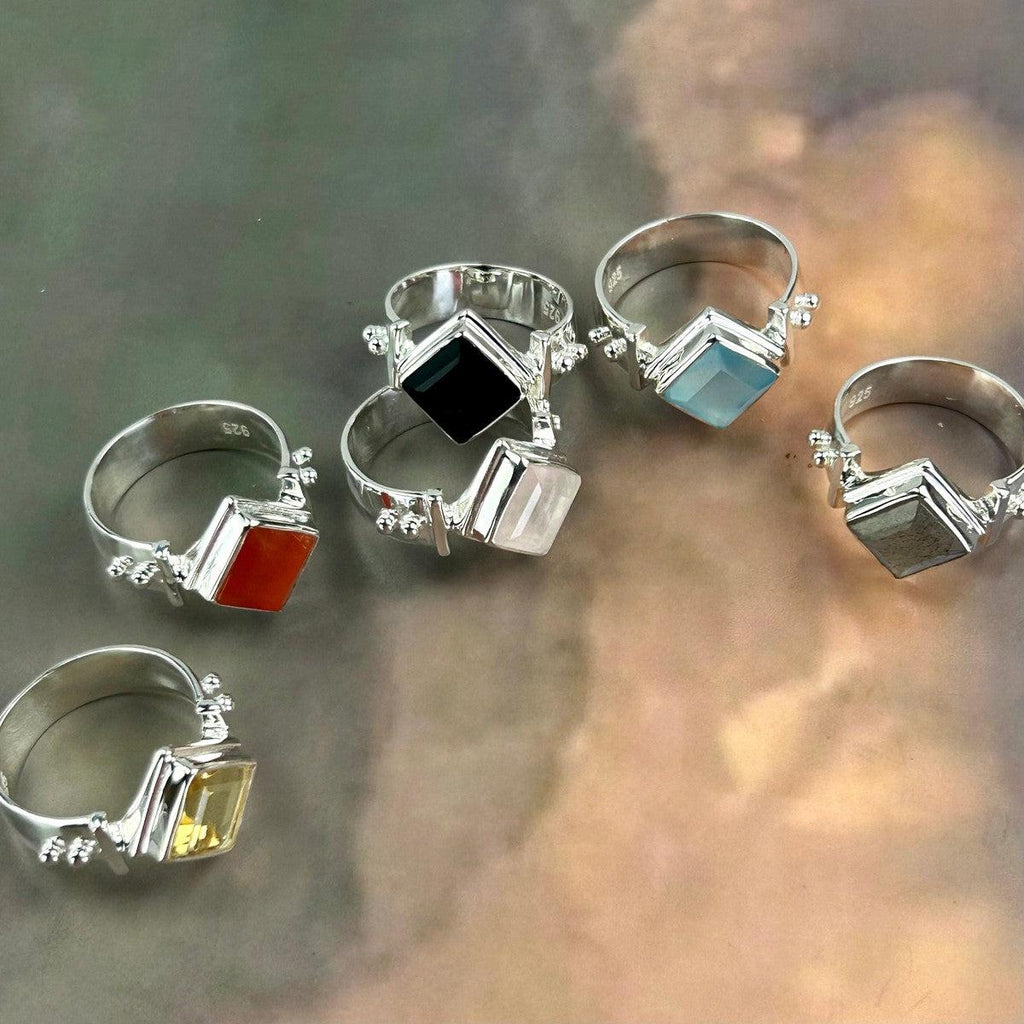 Diamond Cut Crystal Ring