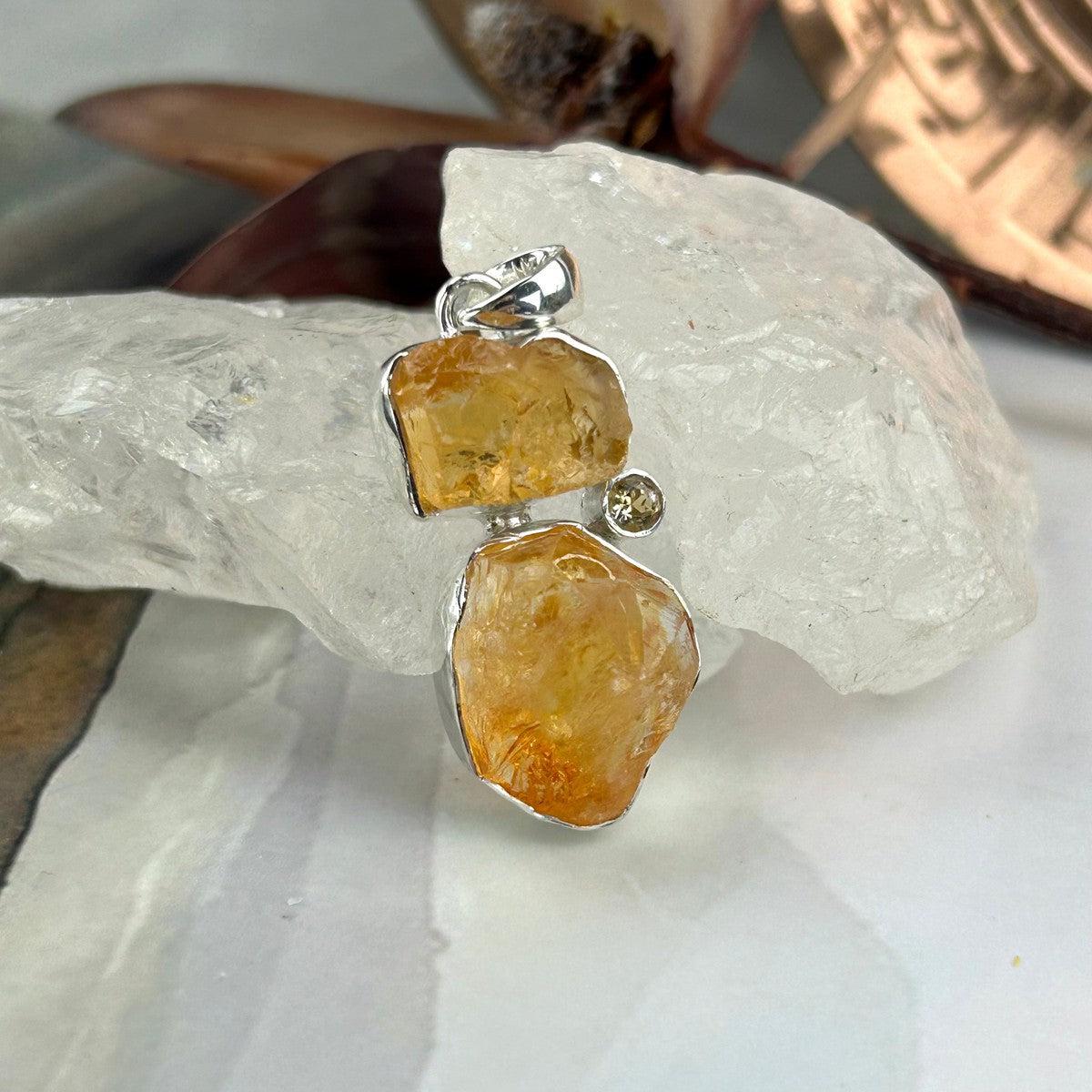 Golden Crystal Pendant