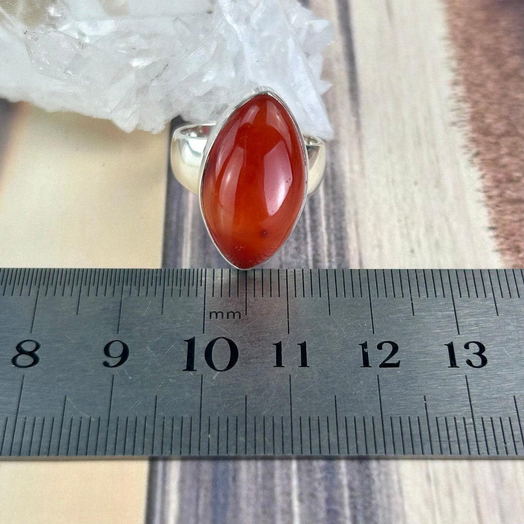Orange Red Carnelian Ring