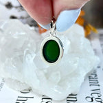 Green Serpentine Oval Pendant