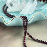 Burgundy And Green Crystal Necklace