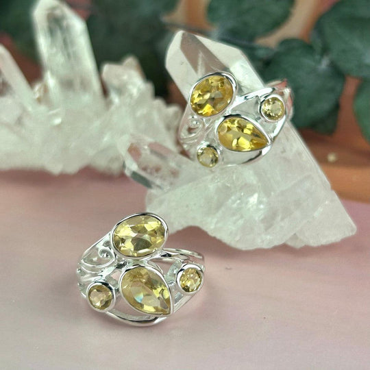 Citrine Multi Stone Ornate Ring