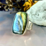 Labradorite Rectangle Ring