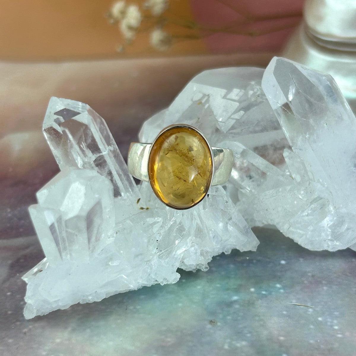 Golden Yellow Citrine Ring