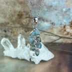 Blue Crystal Sterling Silver Pendant