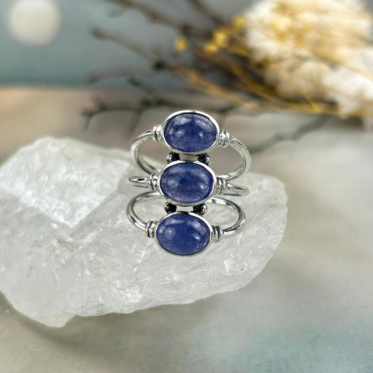 Tanzanite Trio Ring