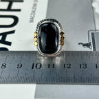 Contemporary Black Tourmaline Ring