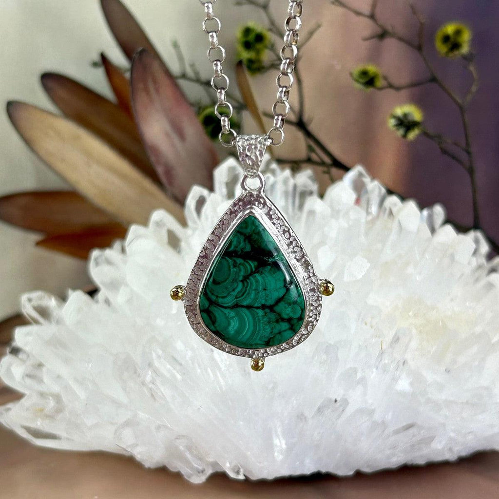 Malachite Teardrop Pendant