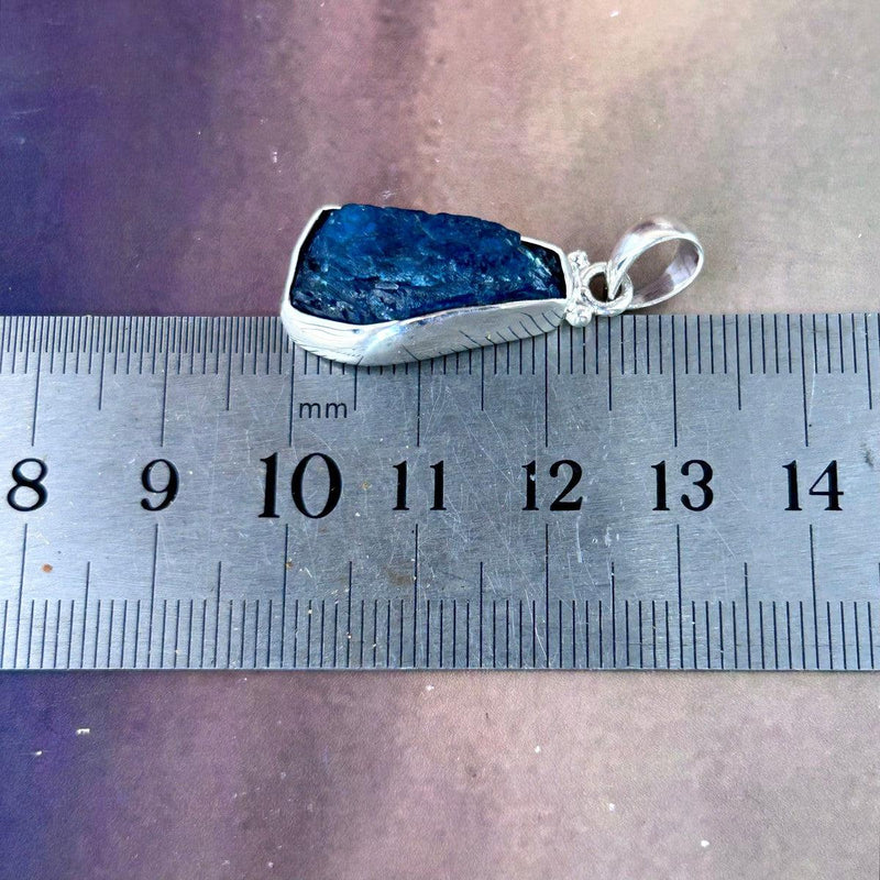 Neon Apatite Freeform Raw Pendant