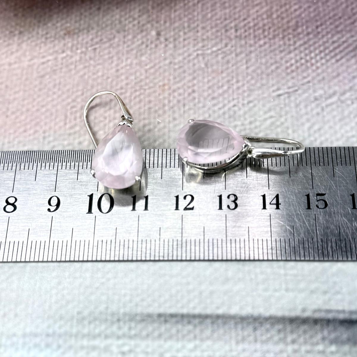 Pastel Pink Crystal Earrings
