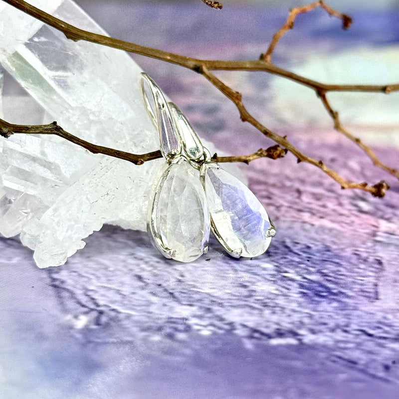 High Grade Moonstone Earrings