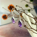 Amethyst Pear Drop Earrings