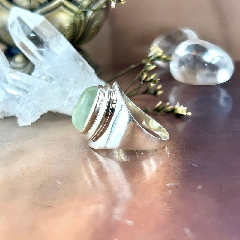 Prehnite Crystal Ring