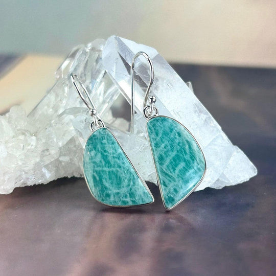 Amazonite Freeform Drop Earrings