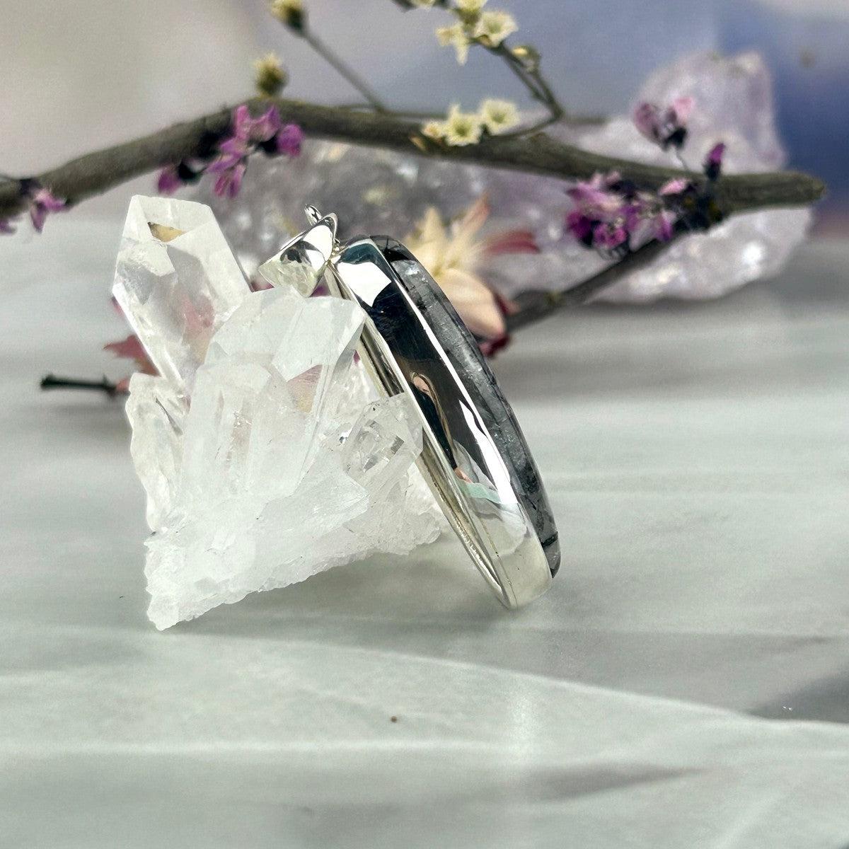 Black Tourmaline Rutile Pendant