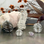 Crystal Holder Spiral Cage Pendant