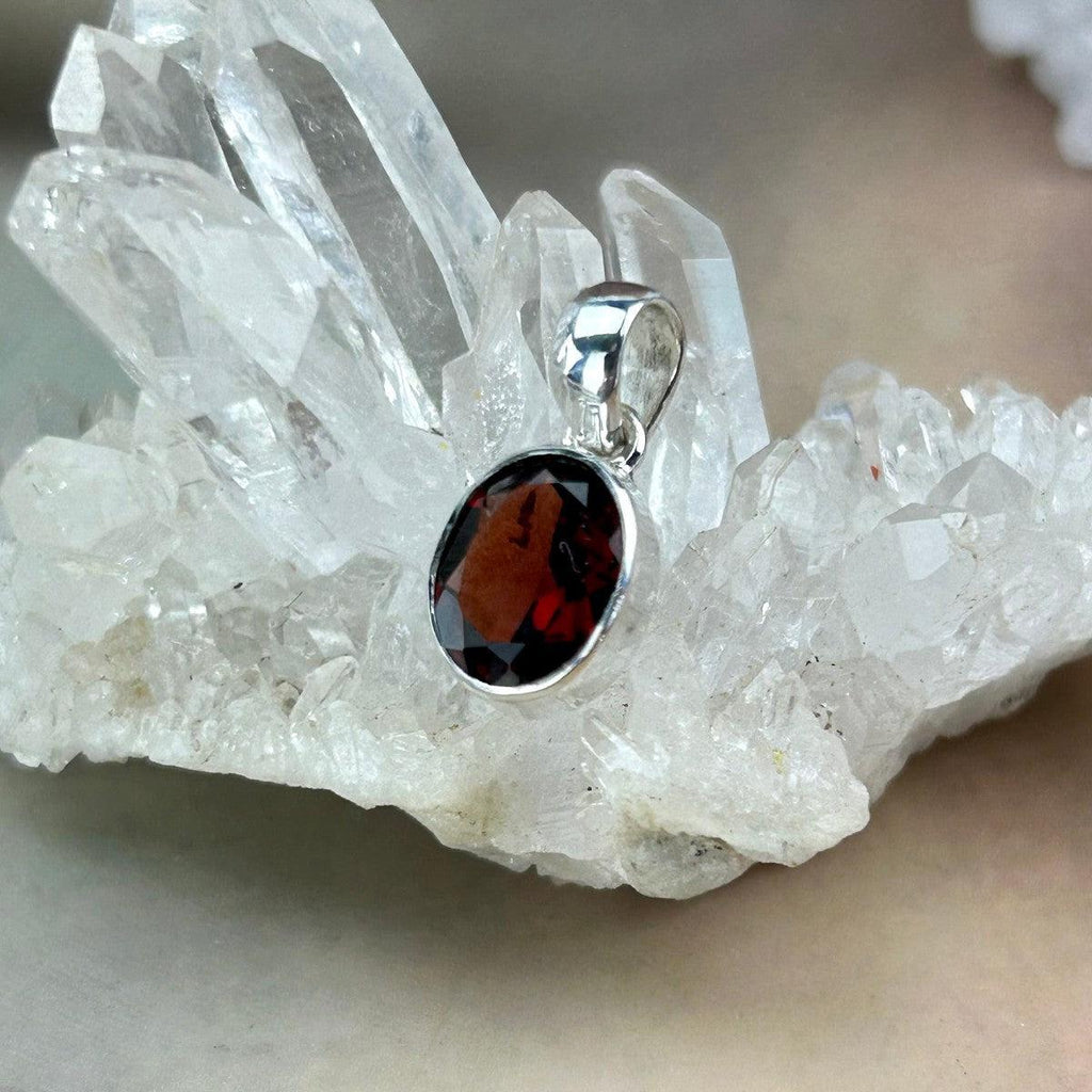 Oval Garnet Pendant