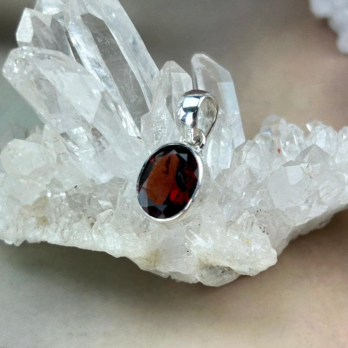 Oval Garnet Pendant