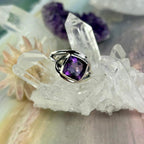 Square Cut Amethyst Ring
