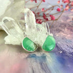 Green Stone Sterling Silver Earrings
