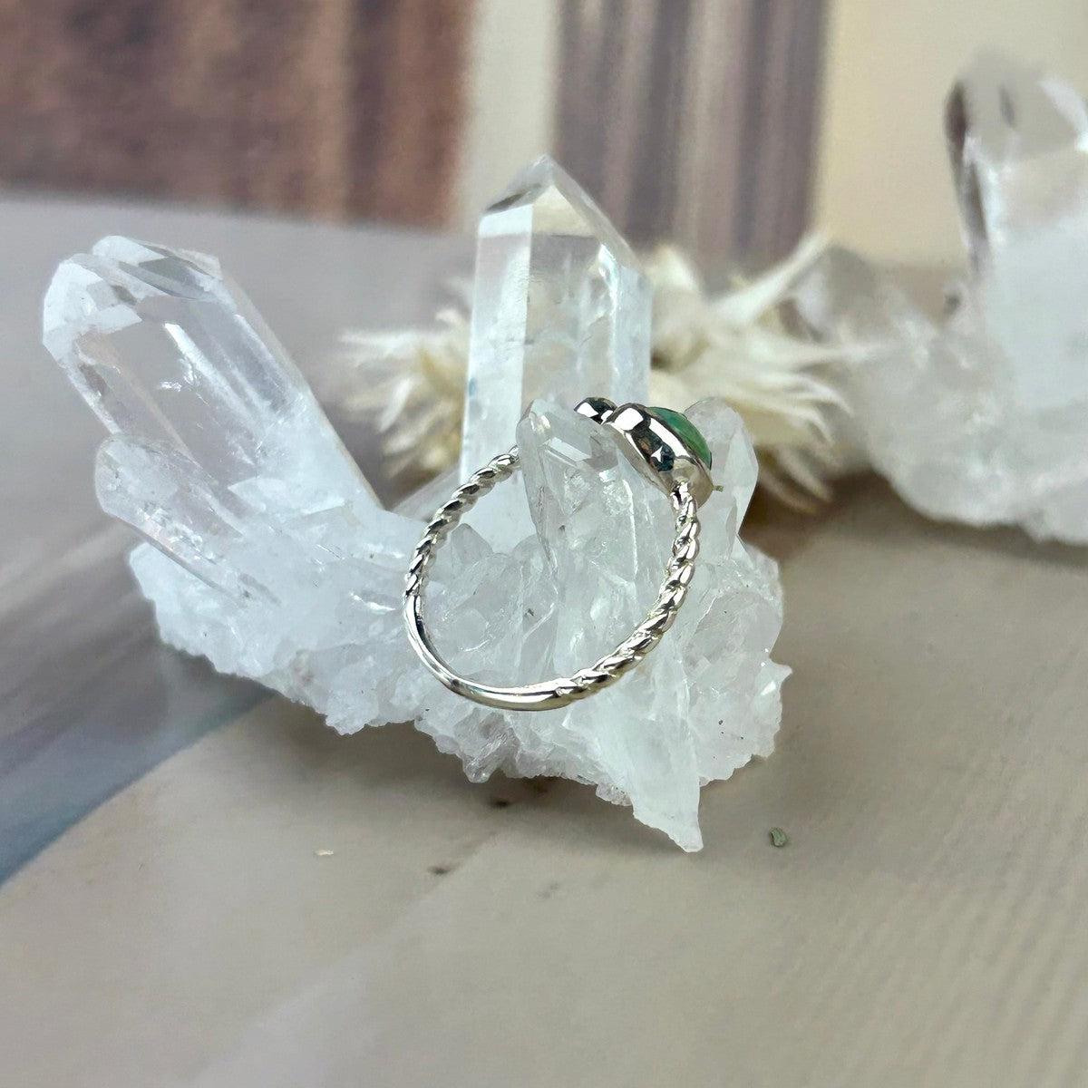 Girls Turquoise Crystal Ring