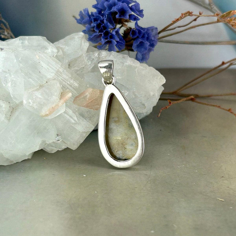 Blue And White Stone Pendant