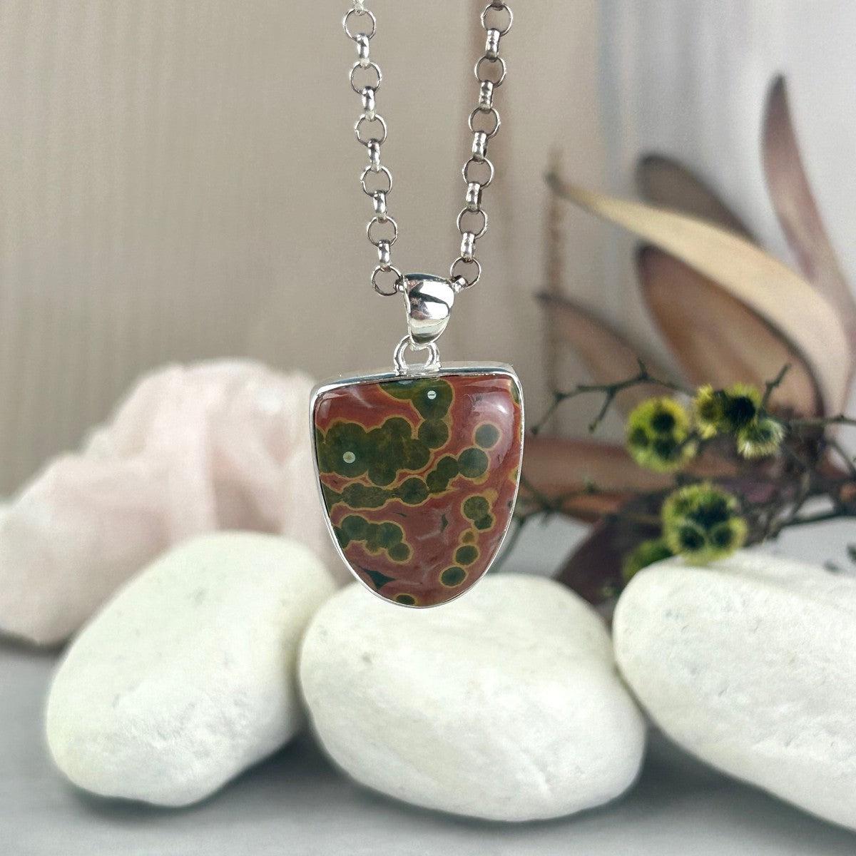 Multi Patterned Stone Pendant