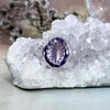 Oval Amethyst Silver Ring