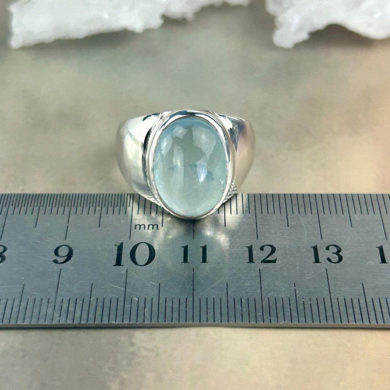 Unisex Design Aquamarine Ring