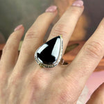 Metallic Grey Crystal Ring