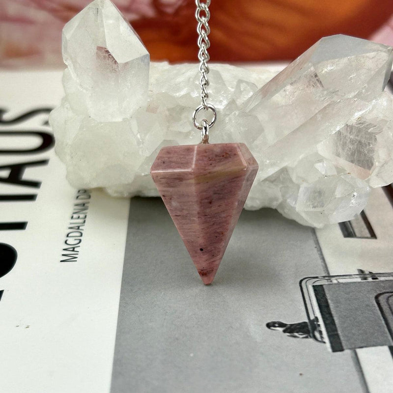 Pastel Pink Diamond Pendulum