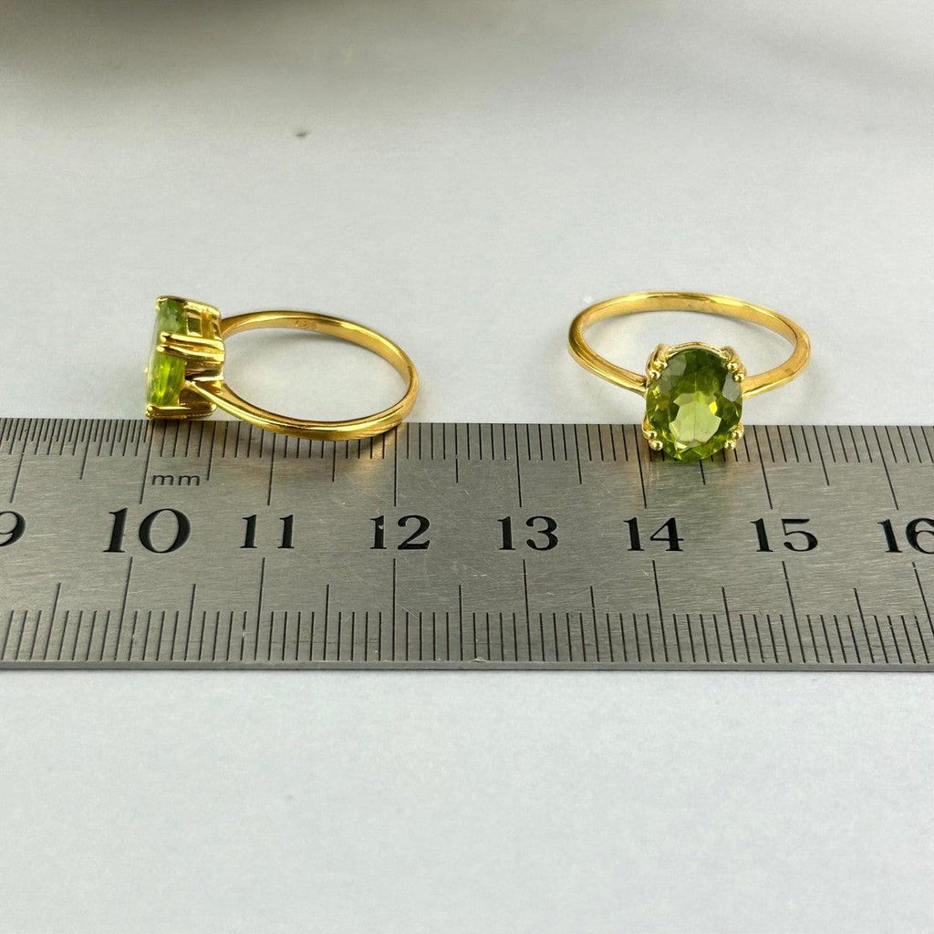 Peridot Oval Cut Ring