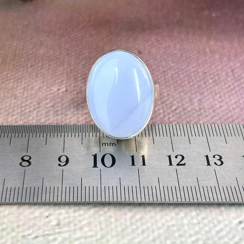 Blue Chalcedony Oval Ring