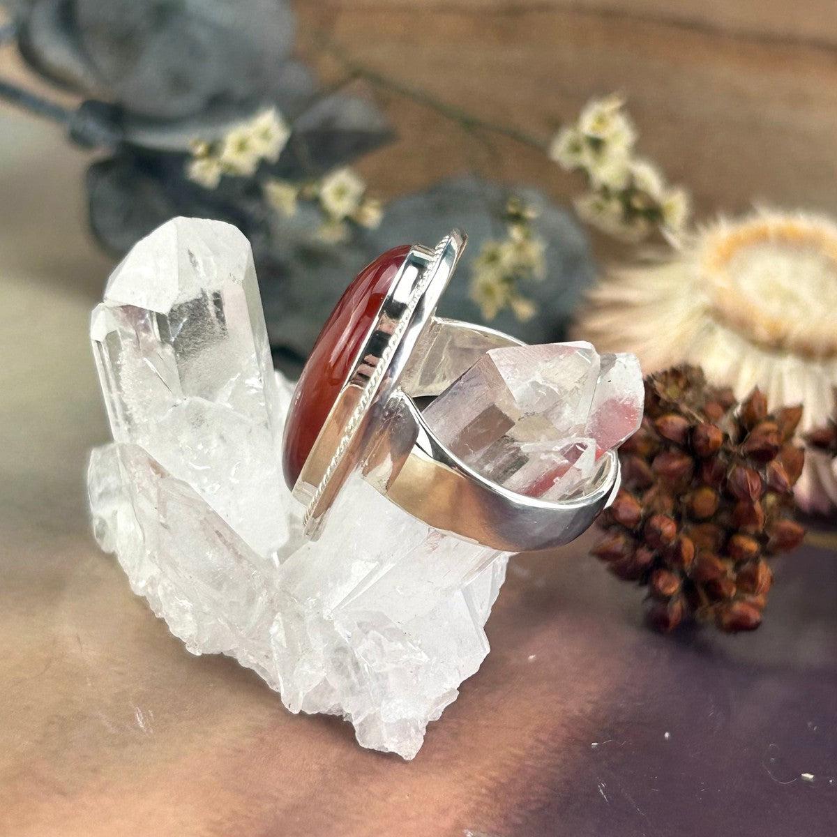 Old World Design Crystal Ring