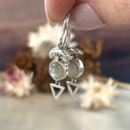 Grey Moonstone Sterling Silver Earrings