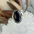 Black Tourmaline Sterling Silver Ring