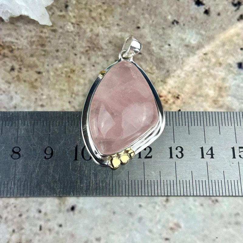 Soft Pink Coloured Stone Pendant