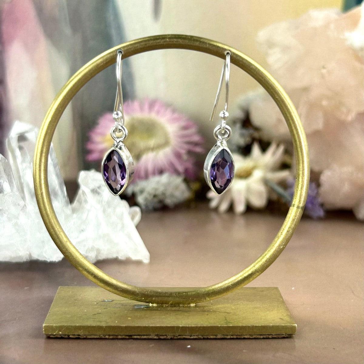 Stackable Gemstone Silver Earrings