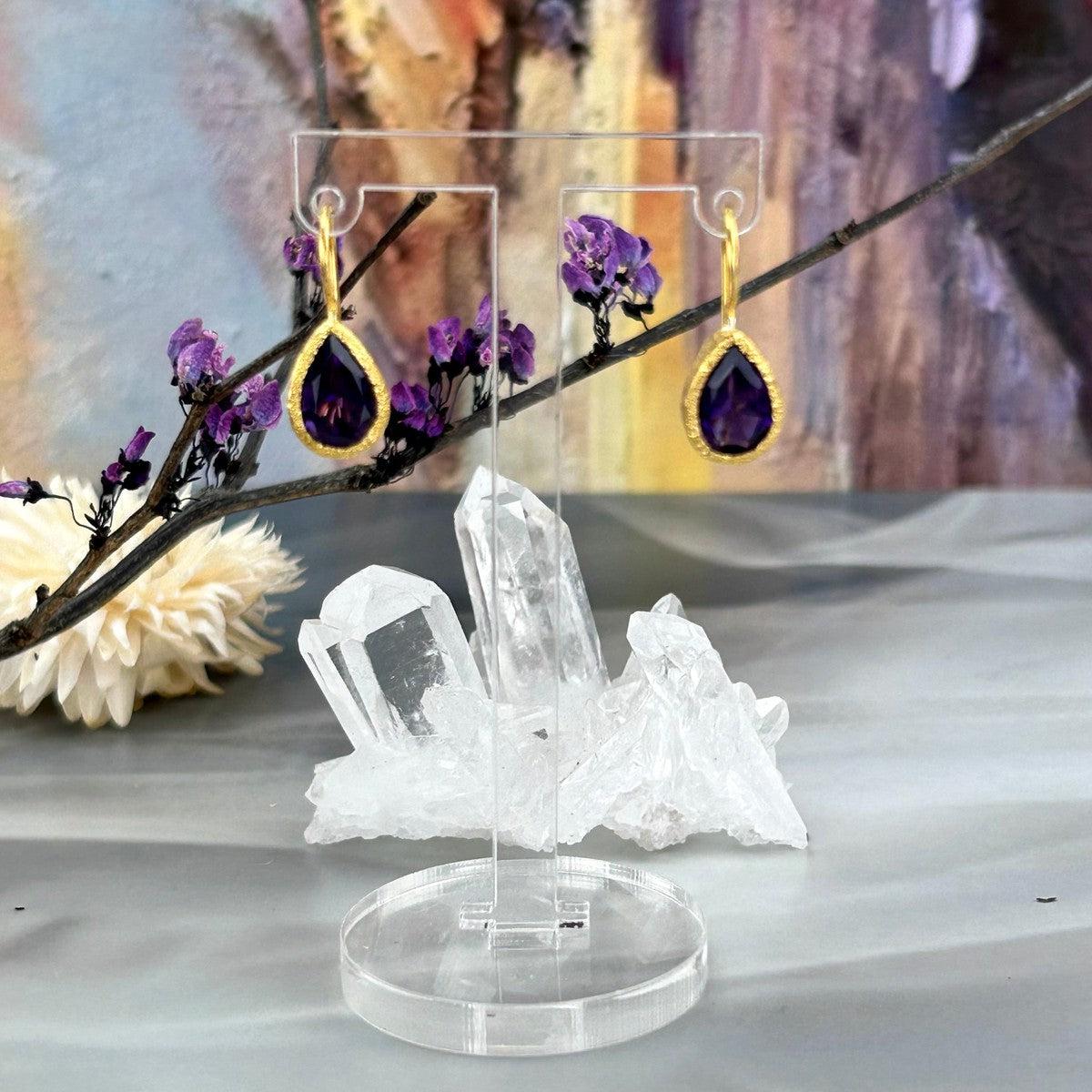 Amethyst In Yellow Gold