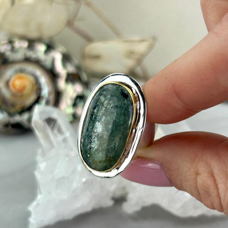 Green Kyanite Small Size Ring