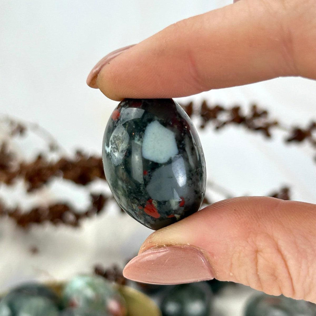 Green And Red Polished Stone